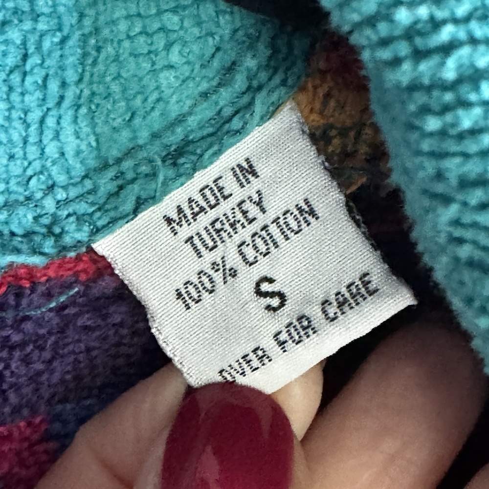 Vintage TJ Lawford Women Turkish Cotton Terry Robe Size Small Terrycloth 80s 90s - Picture 5 of 12